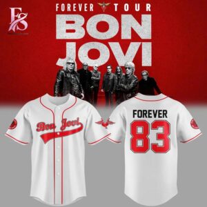 Close-up image of Bon Jovi Madison Square Garden Event Jersey 1 showcasing its distinctive craftsmanship.