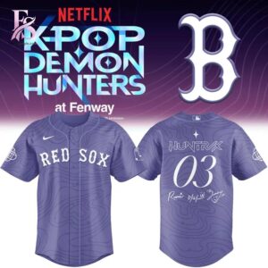 Premium look of Boston Red Sox K Pop Demon Hunters Jersey 1 with eye-catching details and quality craftsmanship.