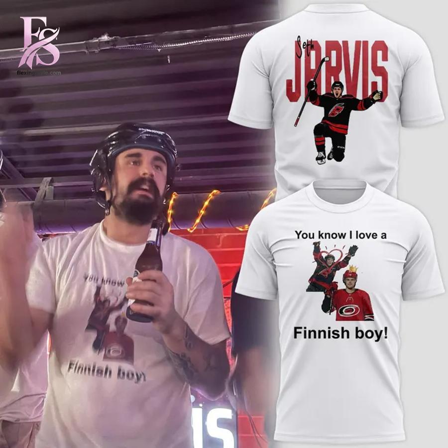 Premium view of Carolina Hurricanes you know I love a Finnish boy T shirt 1 with a bold design and everyday appeal.