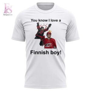 Premium view of Carolina Hurricanes you know I love a Finnish boy T shirt 2 with a bold design and everyday appeal.
