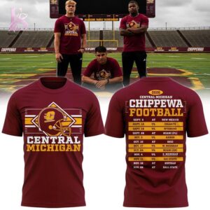 Close-up image of Central Michigan Football 2026 Schedule Hoodie 4 showcasing its distinctive craftsmanship.
