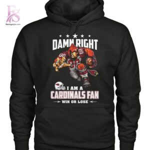 Damn Right I m A Arizona Cardinals Fan Win or Lose Shirt 2 featuring a standout look with carefully crafted details.