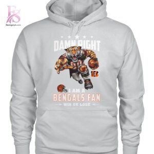 Contemporary fashion apparel in Damn Right I m A Cincinnati Bengals Fan Win or Lose Shirt 2 featuring a clean design, quality materials, and a comfortable fit for daily wear.