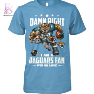 Damn Right I m A Jacksonville Jaguars Fan Win or Lose Shirt 1 featuring a standout look with carefully crafted details.