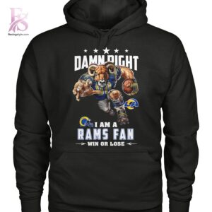 Damn Right I m A Los Angeles Rams Fan Win or Lose Shirt 3 featuring a standout look with carefully crafted details.