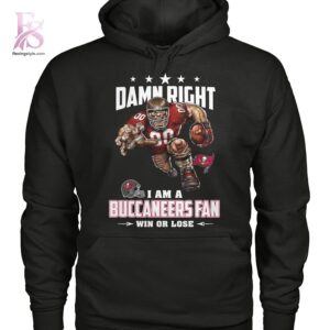 Premium view of Damn Right I m A Tampa Bay Buccaneers Fan Win or Lose Shirt 2 with a bold design and everyday appeal.