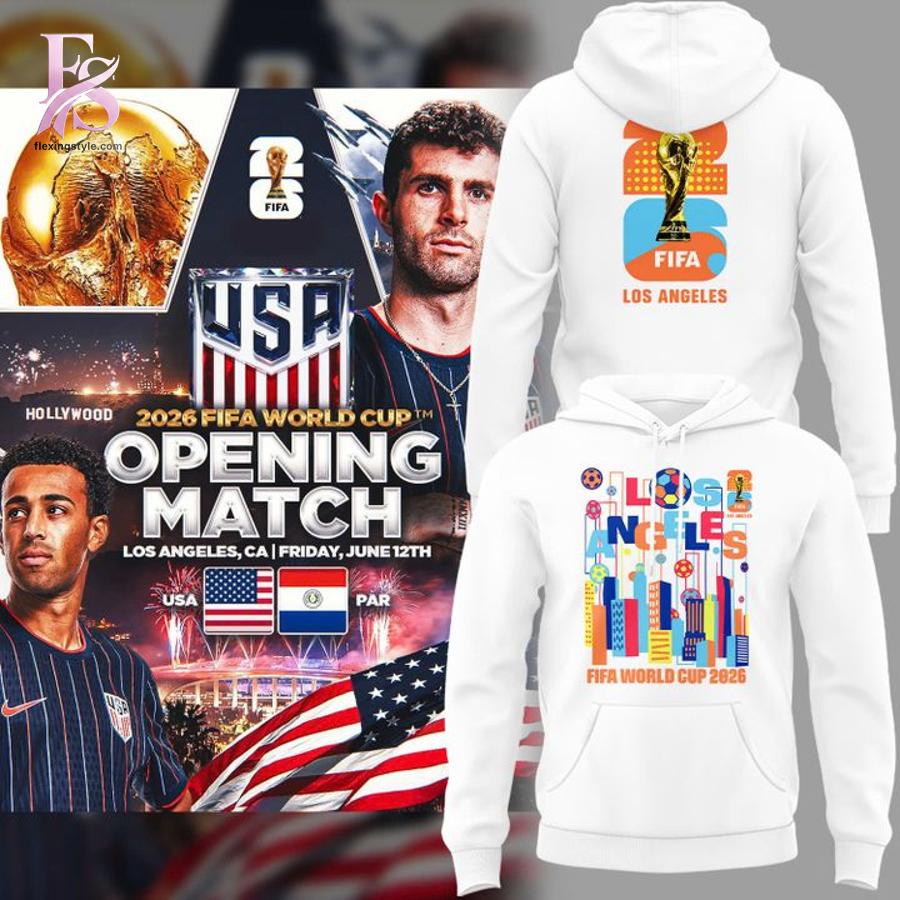 Contemporary fashion apparel in FIFA World Cup 2026 USA Los Angeles Homestyle Hoodie 1 featuring a clean design, quality materials, and a comfortable fit for daily wear.