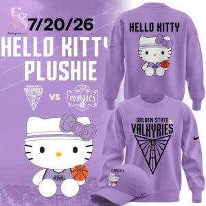 Contemporary fashion apparel in Golden State Valkyries Hello Kitty 2026 Shirt 2 featuring a clean design, quality materials, and a comfortable fit for daily wear.