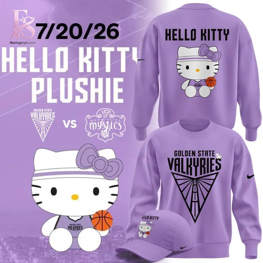 Contemporary fashion apparel in Golden State Valkyries Hello Kitty 2026 Shirt 2 featuring a clean design, quality materials, and a comfortable fit for daily wear.