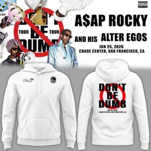 Contemporary fashion apparel in Golden State Warriors Rocky Warriors Tour Don t Be Dumb Hoodie 1 featuring a clean design, quality materials, and a comfortable fit for daily wear.