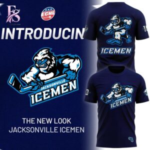 Jacksonville Icemen 10th Anniversary Logo Baseball Jersey 1 stylish fashion apparel for everyday casual wear with modern design and premium comfort