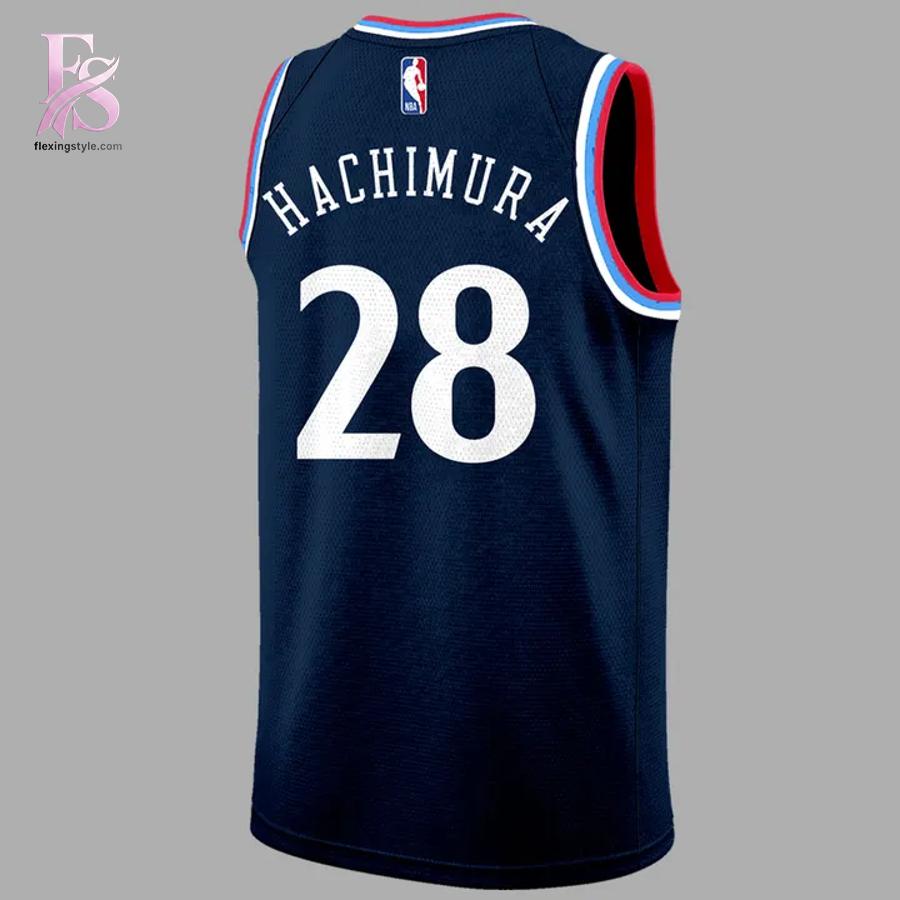 Contemporary fashion apparel in LA Clippers HACHIMURA 28 jersey 3 featuring a clean design, quality materials, and a comfortable fit for daily wear.