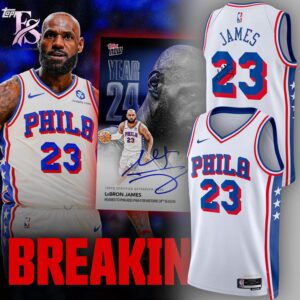 Premium look of LeBron James White Philadelphia 76ers Swingman Jersey 1 with eye-catching details and quality craftsmanship.