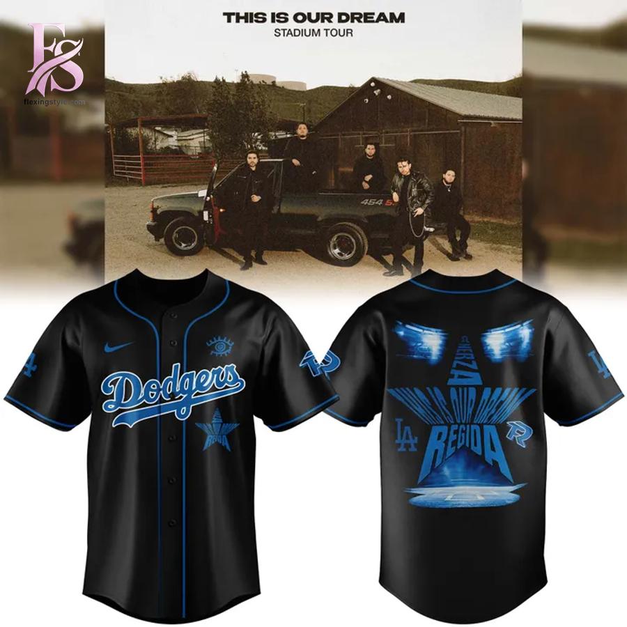 Los Angeles Dodgers Fuerza Regida This Is Our Dream Baseball Jersey 1 stylish fashion apparel for everyday casual wear with modern design and premium comfort