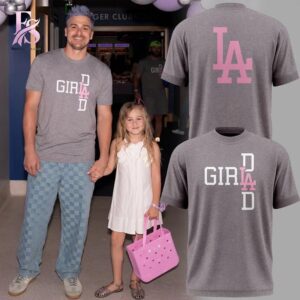 Premium look of Los Angeles Dodgers Girl Dad T Shirt 1 with eye-catching details and quality craftsmanship.