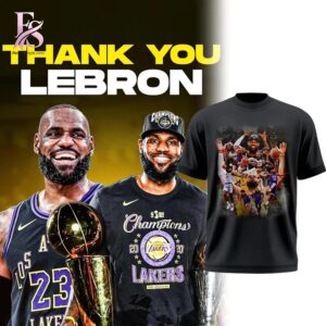 Los Angeles Lakers LeBron James Tribute T Shirt 1 featuring a standout look with carefully crafted details.