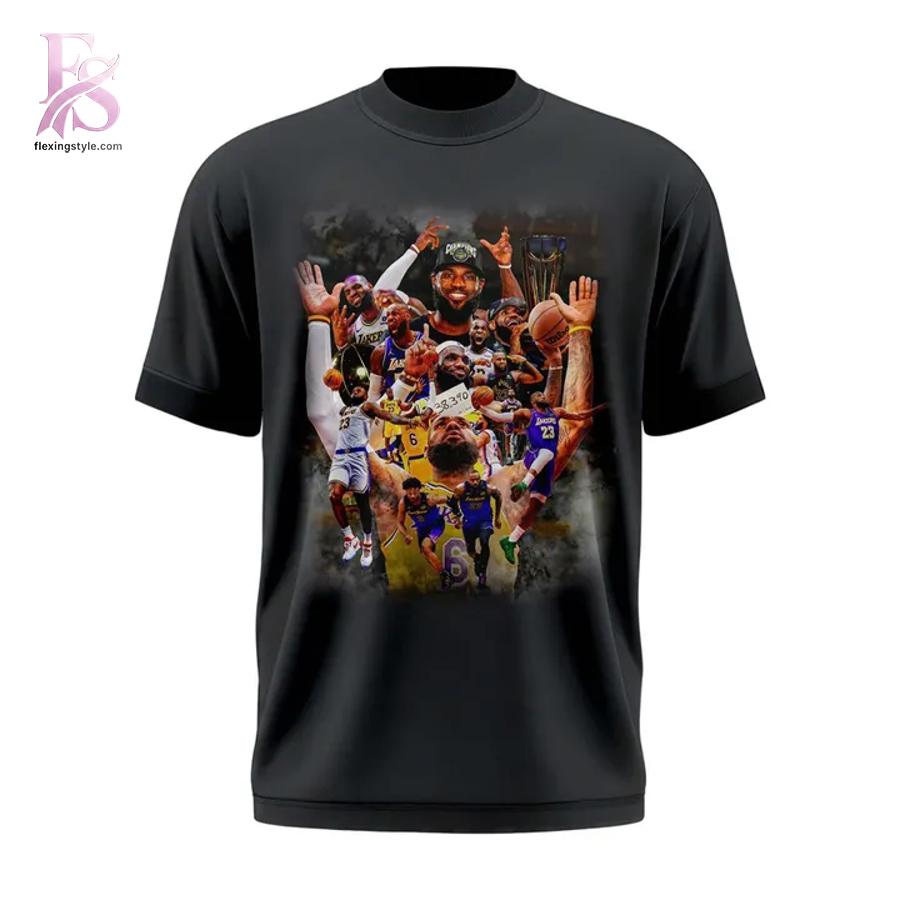 Los Angeles Lakers LeBron James Tribute T Shirt 2 featuring a standout look with carefully crafted details.