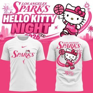 Los Angeles Sparks Hello Kitty Night 2026 T Shirt 1 featuring a standout look with carefully crafted details.