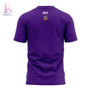 Contemporary fashion apparel in Los Angeles Sparks x Hello Kitty T Shirt 3 featuring a clean design, quality materials, and a comfortable fit for daily wear.