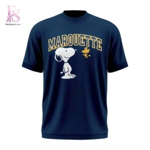 Close-up image of Marquette Golden Eagles x Snoopy T Shirt 2 showcasing its distinctive craftsmanship.