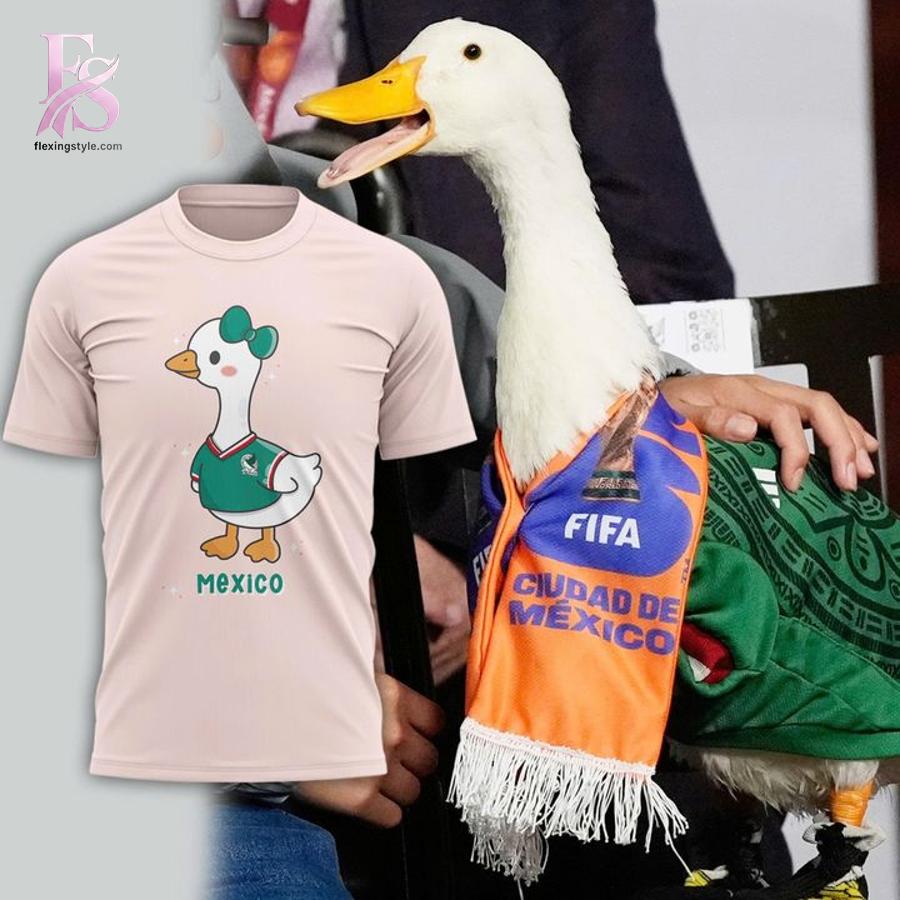 Contemporary fashion apparel in Mexico Soccer Lucky Duck Shirt 1 featuring a clean design, quality materials, and a comfortable fit for daily wear.