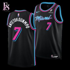 Contemporary fashion apparel in Miami HEAT Giannis Antetokounmpo Basketball Jersey 1 featuring a clean design, quality materials, and a comfortable fit for daily wear.