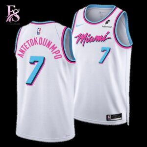 Contemporary fashion apparel in Miami HEAT Giannis Antetokounmpo Basketball Jersey 2 featuring a clean design, quality materials, and a comfortable fit for daily wear.