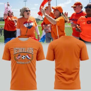 Netherlands Soccer City Heather Orange T Shirt 1 featuring a standout look with carefully crafted details.