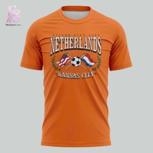 Netherlands Soccer City Heather Orange T Shirt 2 featuring a standout look with carefully crafted details.