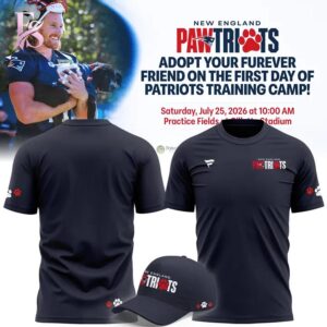 Close-up image of New England Pawtriots Navy T Shirt 2026 1 showcasing its distinctive craftsmanship.