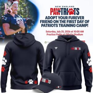 Close-up image of New England Pawtriots Navy T Shirt 2026 5 showcasing its distinctive craftsmanship.