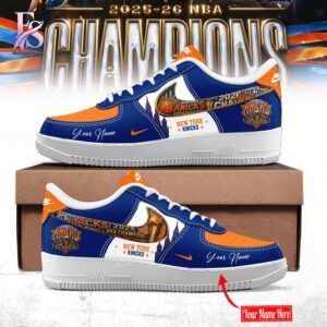 Premium look of New York Knicks 2026 NBA Finals Champions Air Force Shoes 1 with eye-catching details and quality craftsmanship.