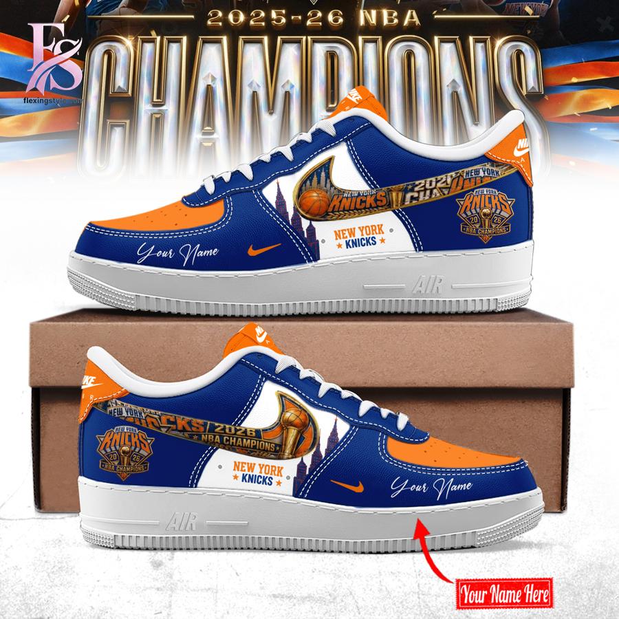 Premium look of New York Knicks 2026 NBA Finals Champions Air Force Shoes 1 with eye-catching details and quality craftsmanship.