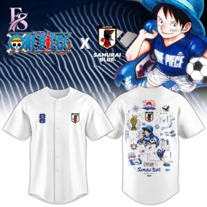 Samurai Blue Japan Soccer Baseball Jersey 1 featuring a standout look with carefully crafted details.