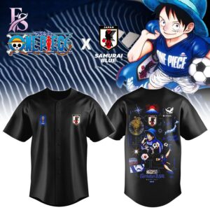 Samurai Blue Japan Soccer Baseball Jersey 2 featuring a standout look with carefully crafted details.