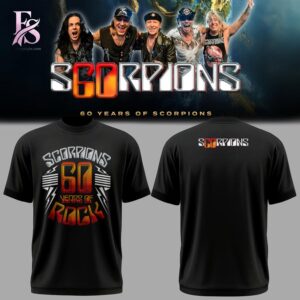 Contemporary fashion apparel in Scorpions 60 Years of Rock Shirt 1 featuring a clean design, quality materials, and a comfortable fit for daily wear.