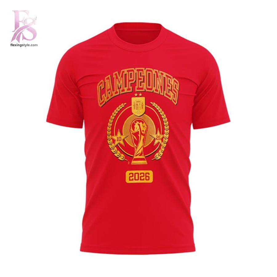 Premium look of Spain National Team 2026 FIFA World Cup Champions Somos Campeones T Shirt 2 with eye-catching details and quality craftsmanship.