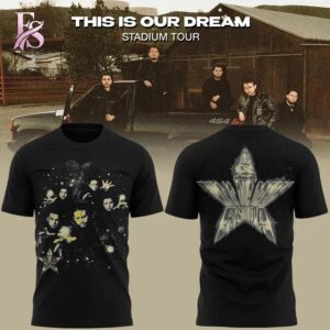 Close-up image of This Is Our Dream Stadium Tour T shirt 1 showcasing its distinctive craftsmanship.