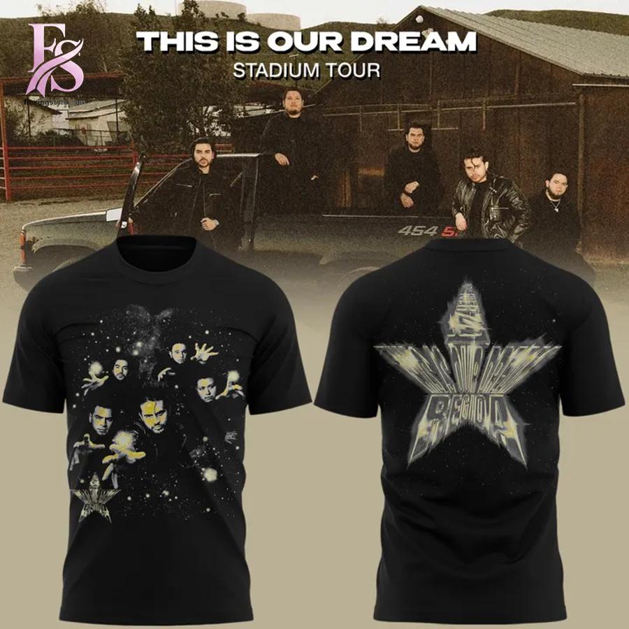 Close-up image of This Is Our Dream Stadium Tour T shirt 1 showcasing its distinctive craftsmanship.