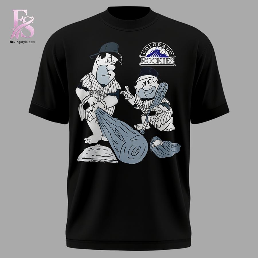 Colorado Rockies x The Flintstones T Shirt 2 stylish fashion apparel for everyday casual wear with modern design and premium comfort