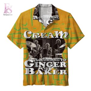 Cream According To Ginger Baker Hawaiian Shirt 1 stylish fashion apparel for everyday casual wear with modern design and premium comfort