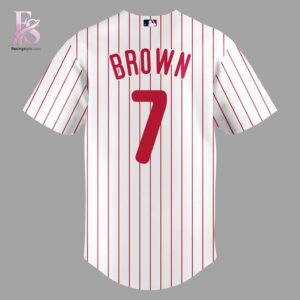 Jaylen Brown Philadelphia Phillies Baseball Jersey 3 stylish fashion apparel for everyday casual wear with modern design and premium comfort