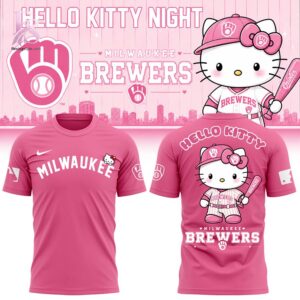 Milwaukee Brewers Hello Kitty Night 2026 T Shirt 1 stylish fashion apparel for everyday casual wear with modern design and premium comfort