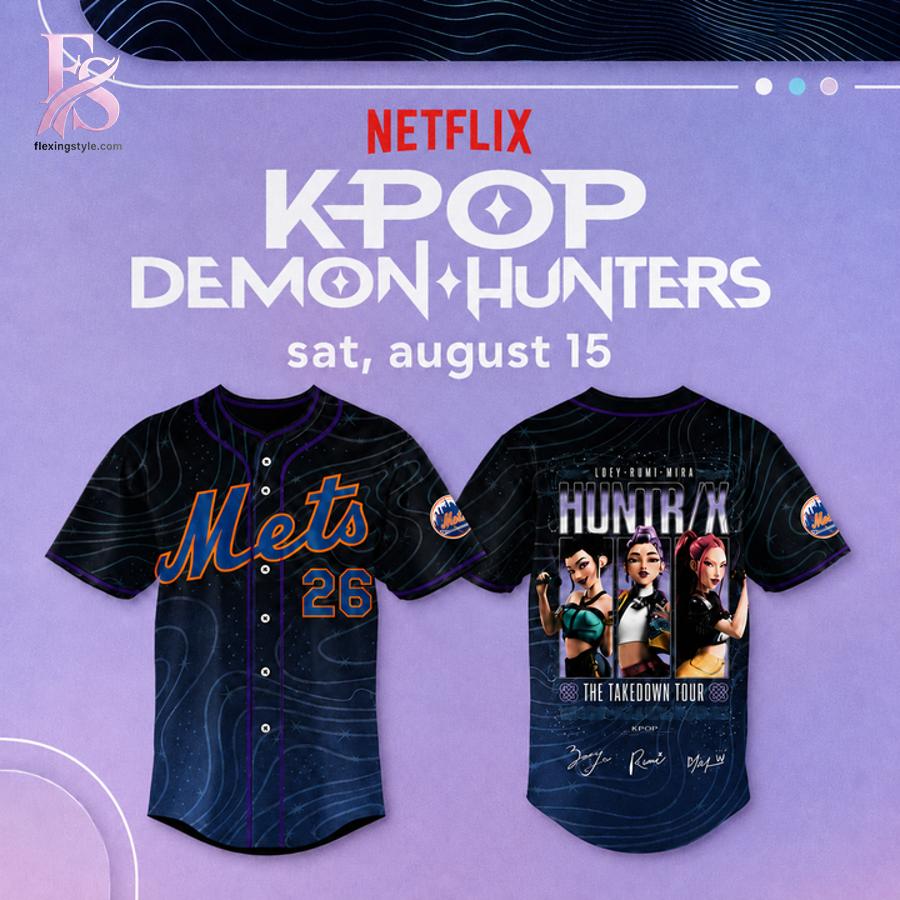 New York Mets x KPop Demon Hunters The Takedown Tour Jersey 1 stylish fashion apparel for everyday casual wear with modern design and premium comfort