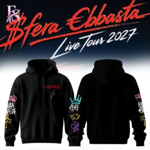 Sfera Ebbasta Live Tour 2027 Signature Hoodie 1 stylish fashion apparel for everyday casual wear with modern design and premium comfort