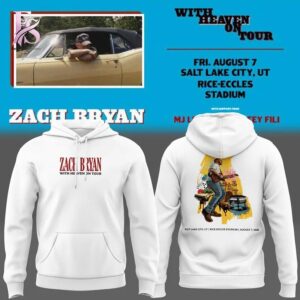Zach Bryan Salt Lake City UT Event With Heaven On Tour 2026 Hoodie 1 stylish fashion apparel for everyday casual wear with modern design and premium comfort
